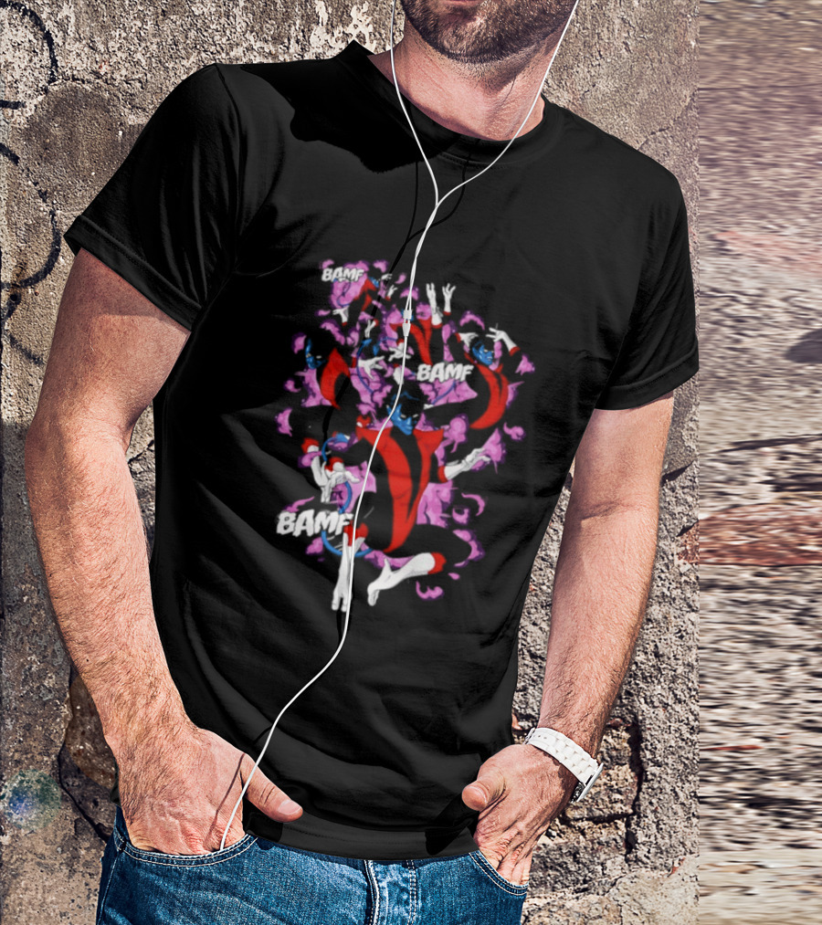 Bamf Nightcrawler Comic Smoke Effect X Men T-Shirt