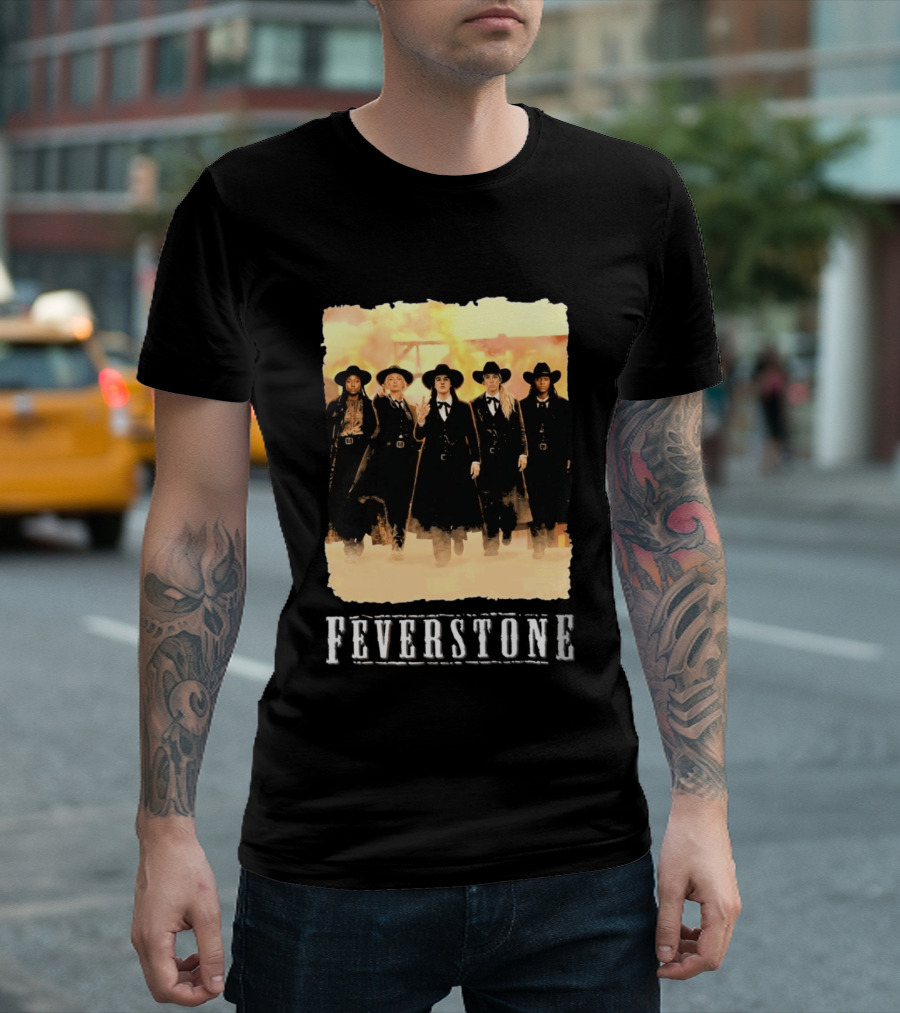 Feverstone Western Style Group In Cowboy Hats T-Shirt