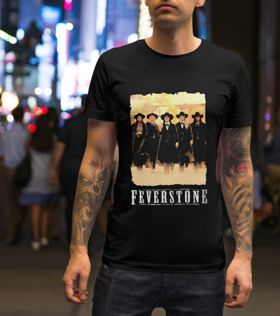 Feverstone Western Style Group In Cowboy Hats T-Shirt