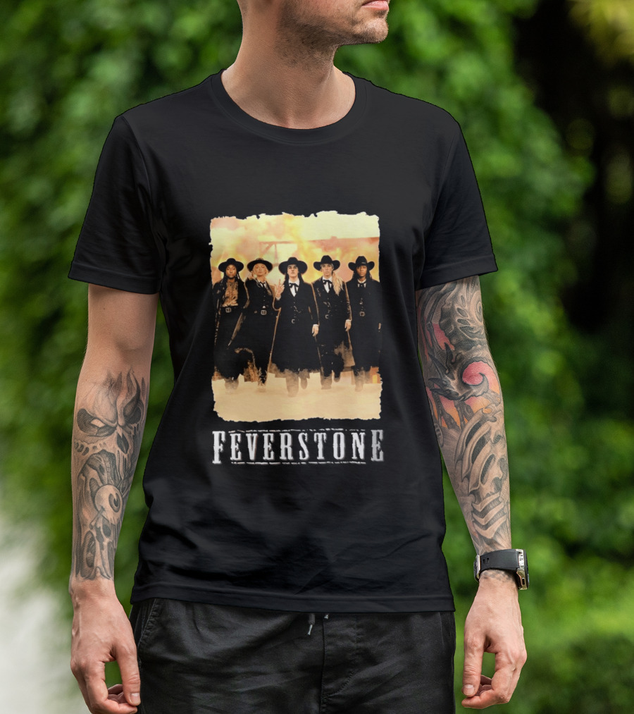 Feverstone Western Style Group In Cowboy Hats T-Shirt