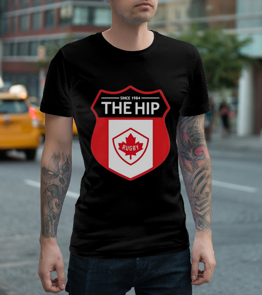 Canada Rugby The Hip Since 1984 Shield Maple Leaf Rugby T-Shirt