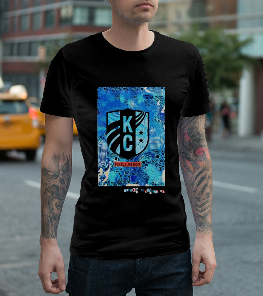 Kansas City Current KC Peace And Freedom River Makenzi 2026 T-Shirt