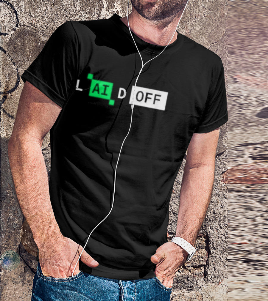 Laid Off AI Artificial Intelligence Tech Layoffs Green Circuit T-Shirt