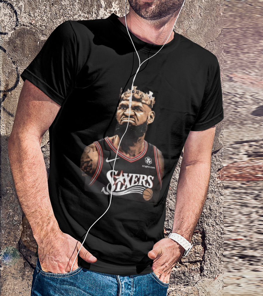 LeBron James Philadelphia 76ers Sixers King James Basketball Nike Crypto.com T-Shirt