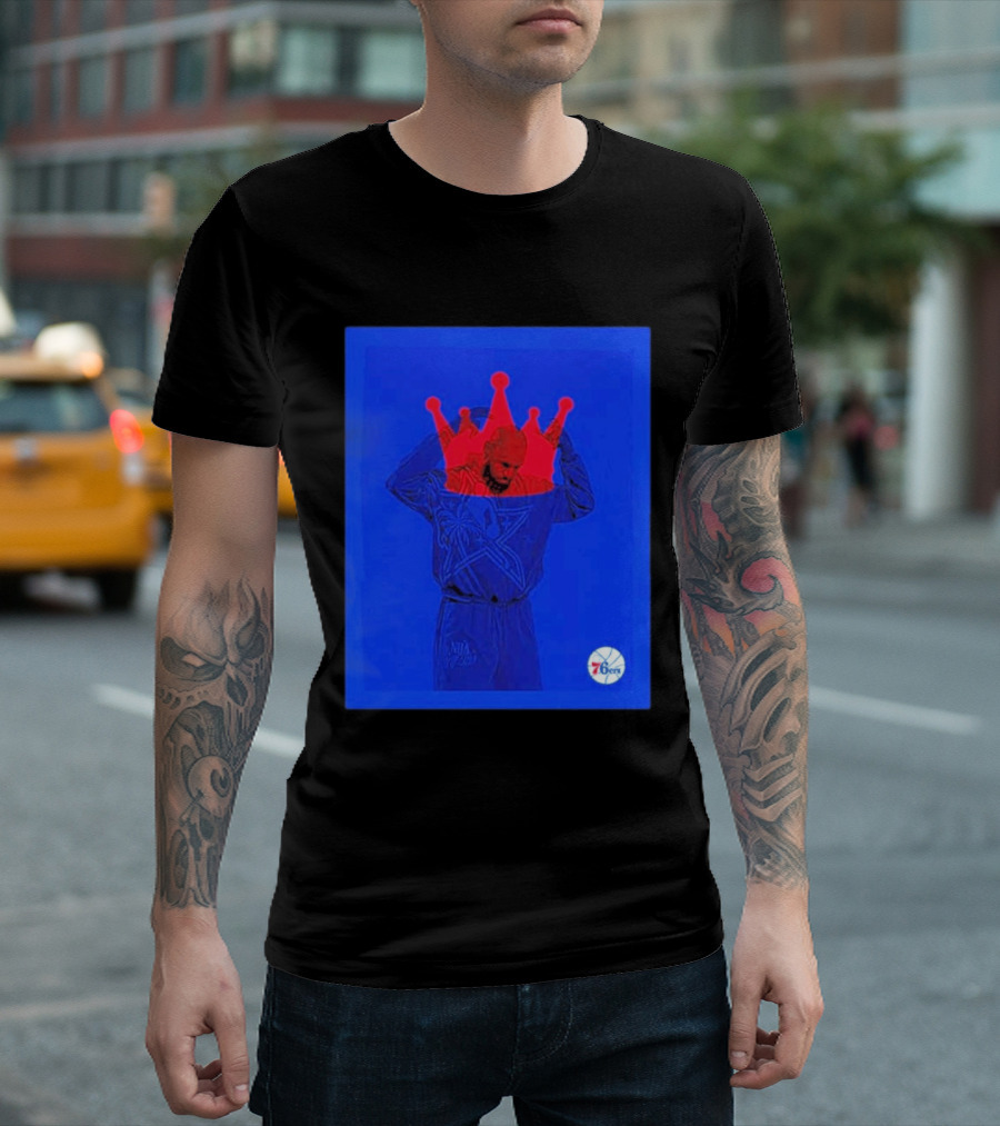 LeBron James NBA All Star Crown Philadelphia 76ers T-Shirt