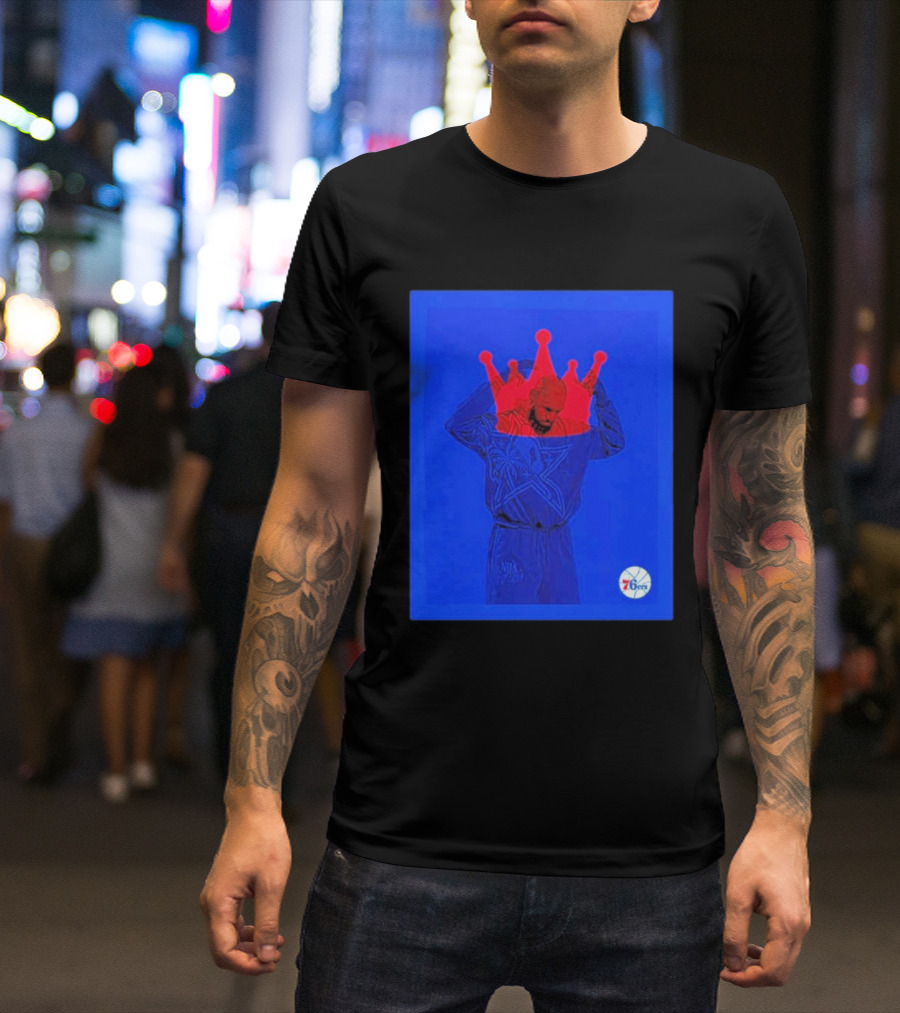 LeBron James NBA All Star Crown Philadelphia 76ers T-Shirt