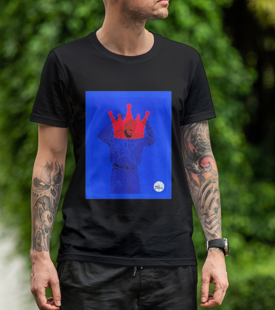 LeBron James NBA All Star Crown Philadelphia 76ers T-Shirt