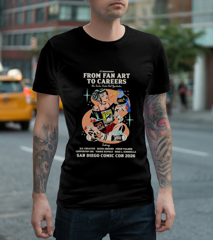 San Diego Comic Con 2026 From Fan Art To Careers Panel Featuring Babs Tarr Jenny Frison And Caspar Wijngaard T-Shirt