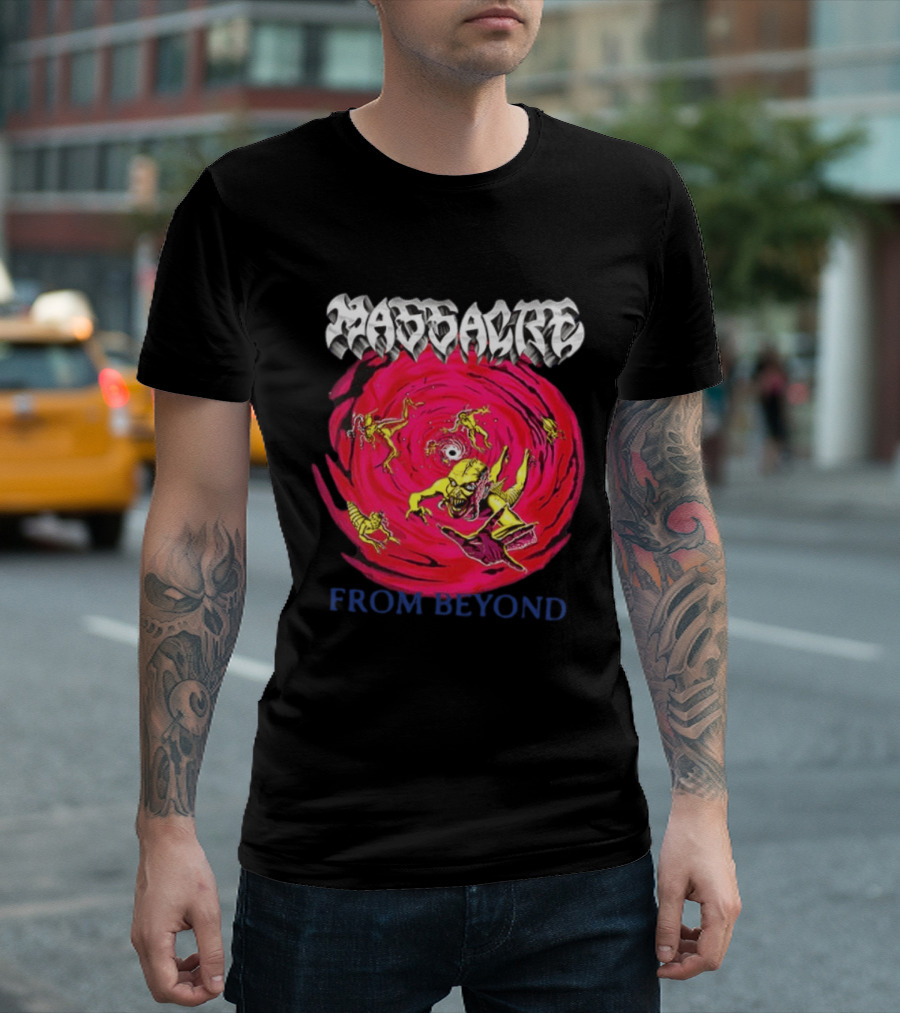 Massacre From Beyond 1991 Two Sided Horror Imagery Team T-Shirt
