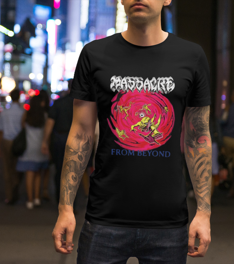 Massacre From Beyond 1991 Two Sided Horror Imagery Team T-Shirt