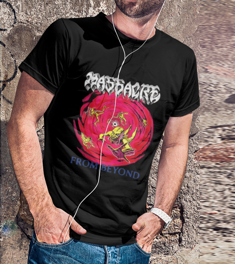 Massacre From Beyond 1991 Two Sided Horror Imagery Team T-Shirt