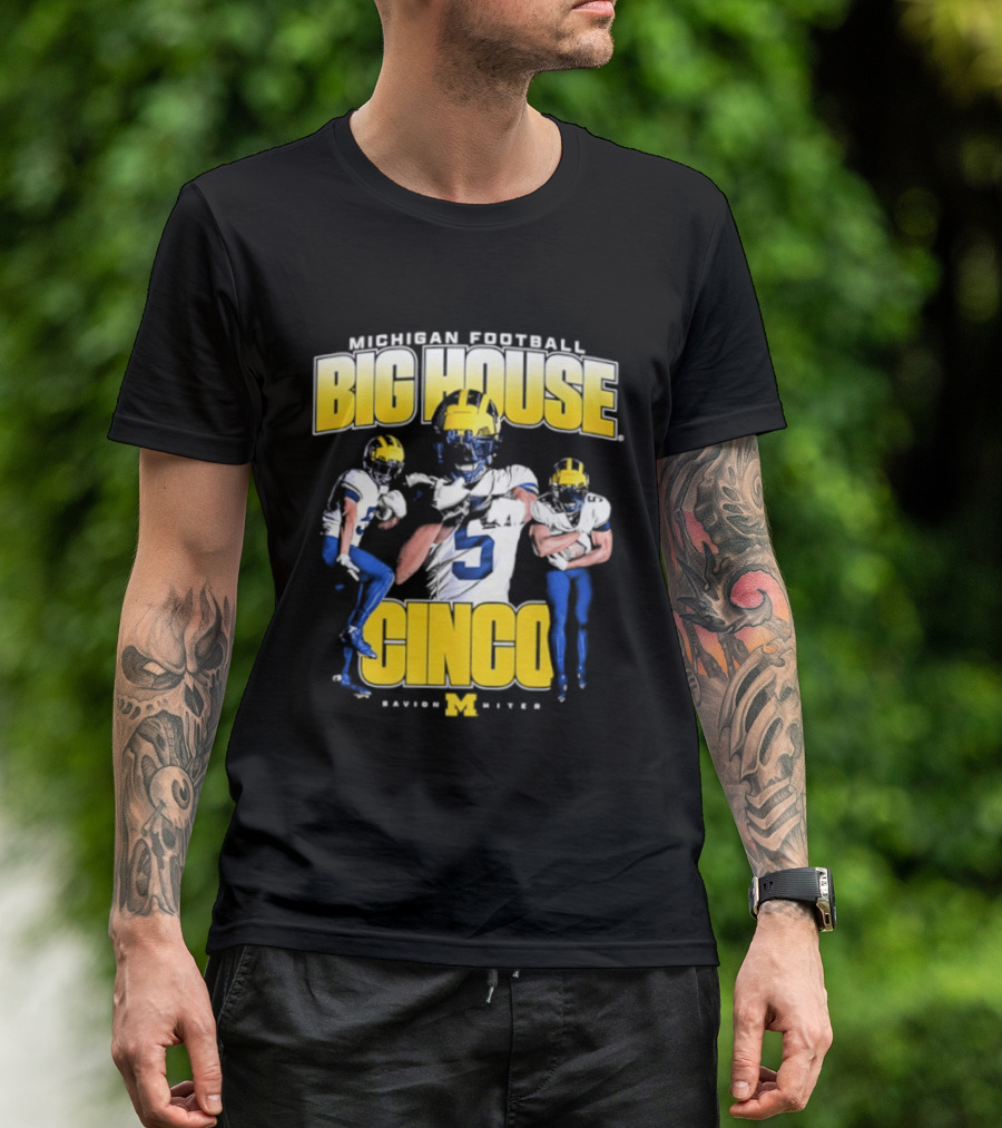 Michigan Wolverines Football Big House Cinco Savion Hiter T-Shirt