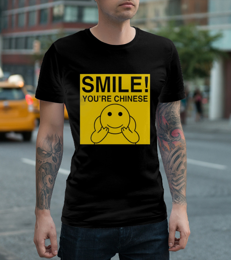 SMILE You're Chinese Sticker Emoticon Sign Yellow T-Shirt