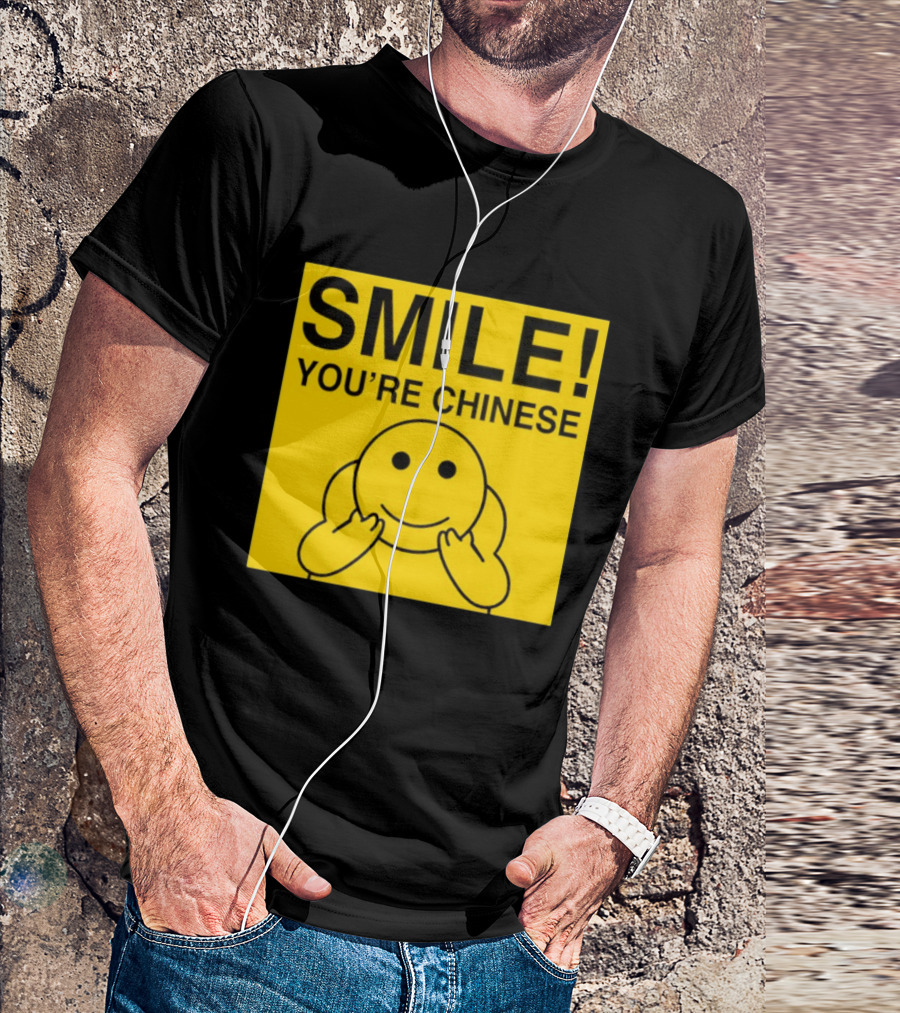 SMILE You're Chinese Sticker Emoticon Sign Yellow T-Shirt