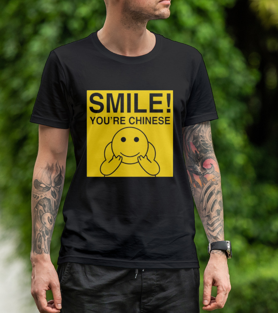 SMILE You're Chinese Sticker Emoticon Sign Yellow T-Shirt