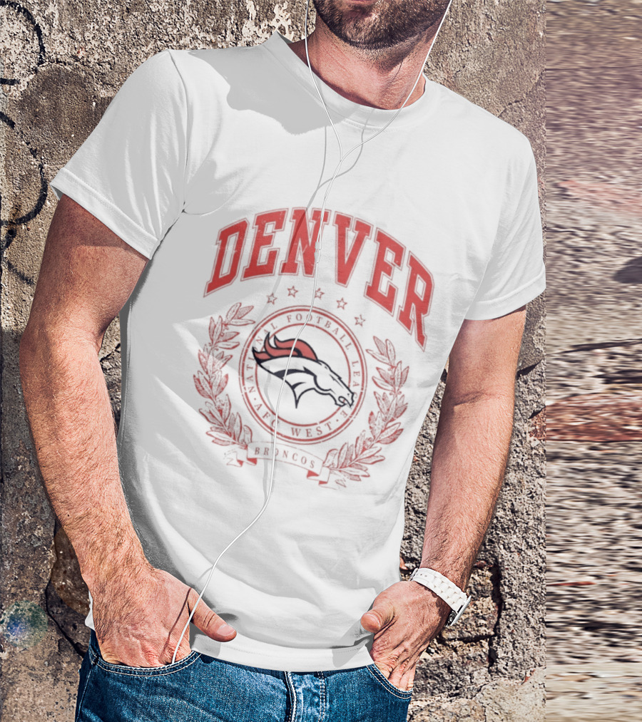 Denver Broncos AFC West National Football League Team Crest T-Shirt