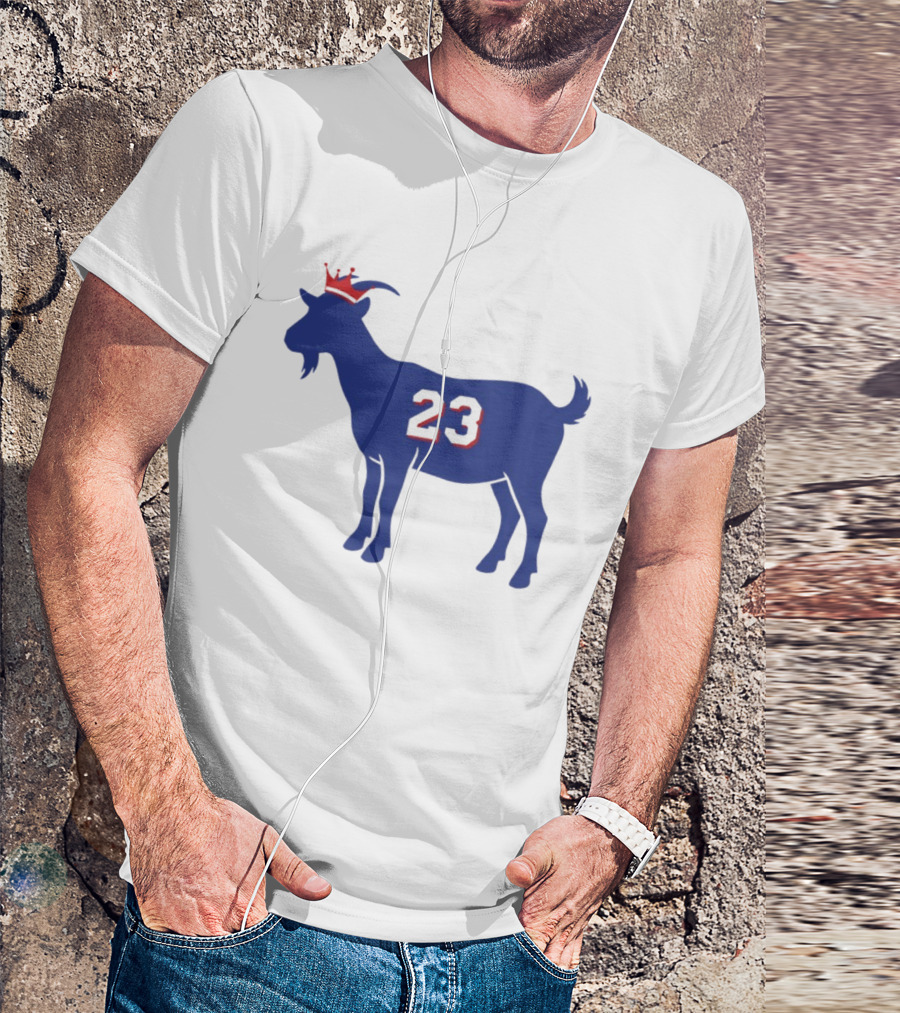 LeGOAT 23 Philadelphia Basketball Crowned Goat T-Shirt
