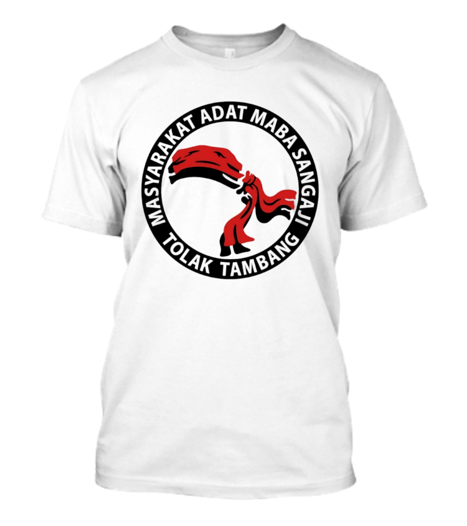Masyarakat Adat Maba Sangaji Tolak Tambang Red Scarf T-Shirt