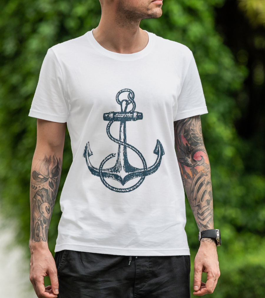 Netflix Here The Whole Time Diego Lira Caio Nautical Anchor T-Shirt