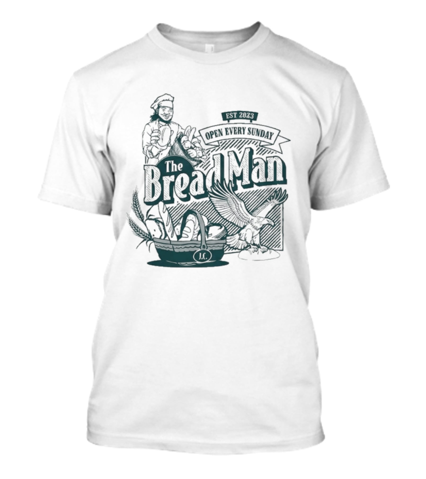 The Bread Man Open Every Sunday Vintage Bakery T-Shirt