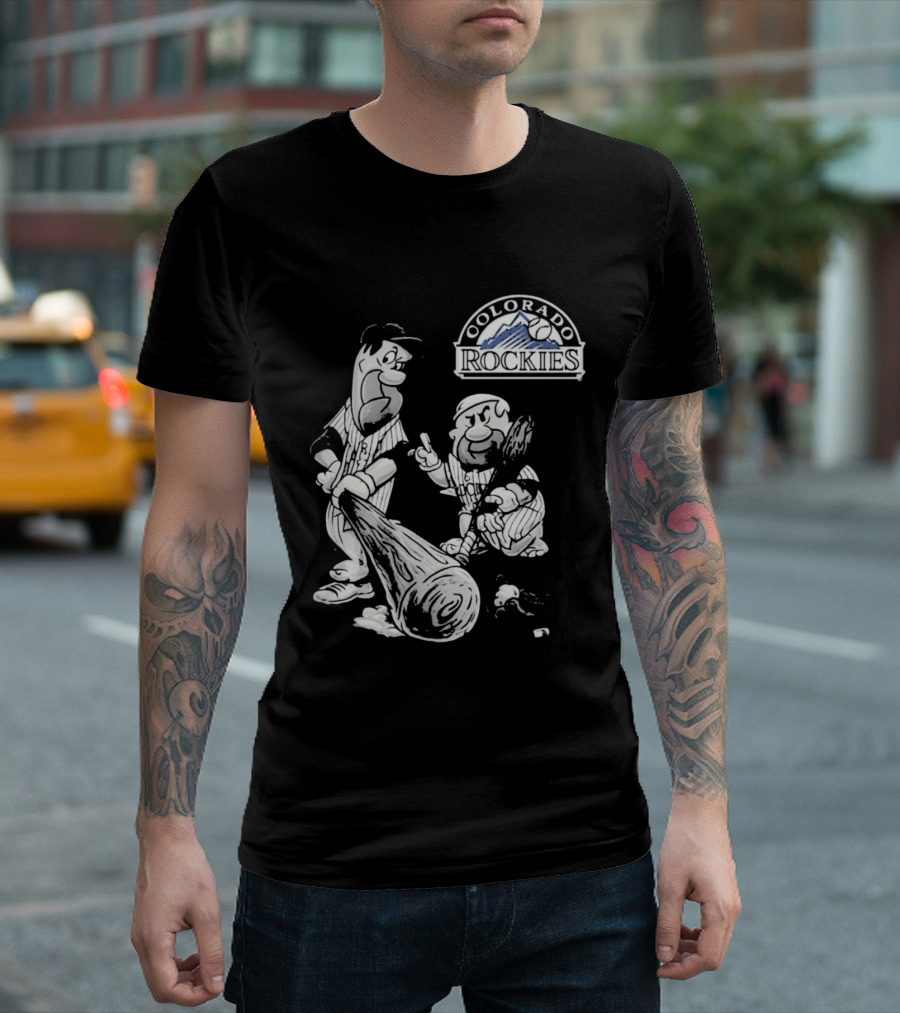 Colorado Rockies 2026 Flintstones Baseball T-Shirt
