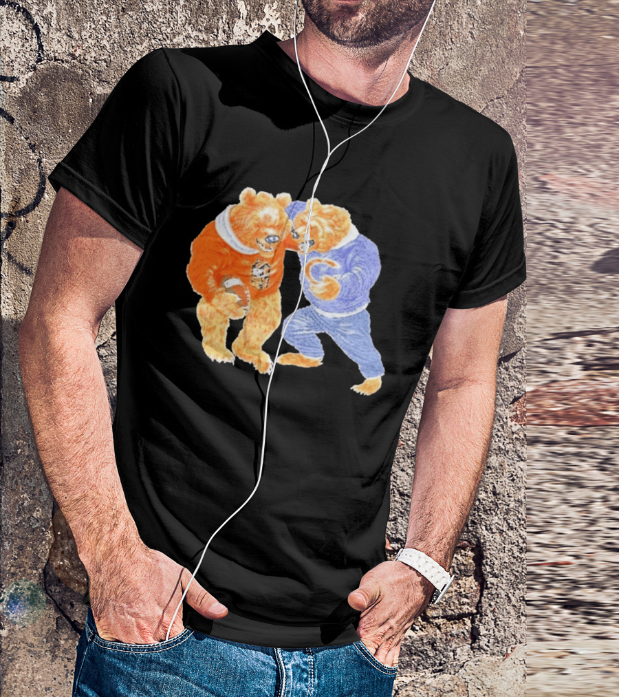 2026 Rome Odunze Bears With Football Fight T-Shirt