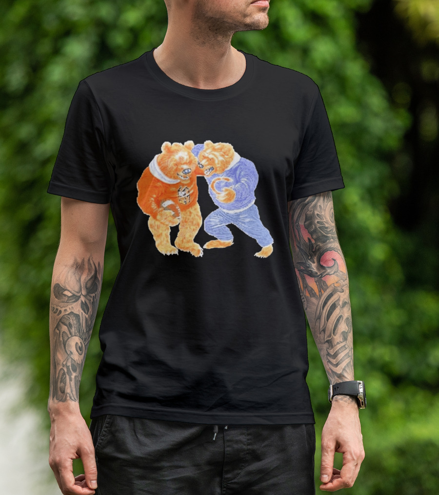 2026 Rome Odunze Bears With Football Fight T-Shirt