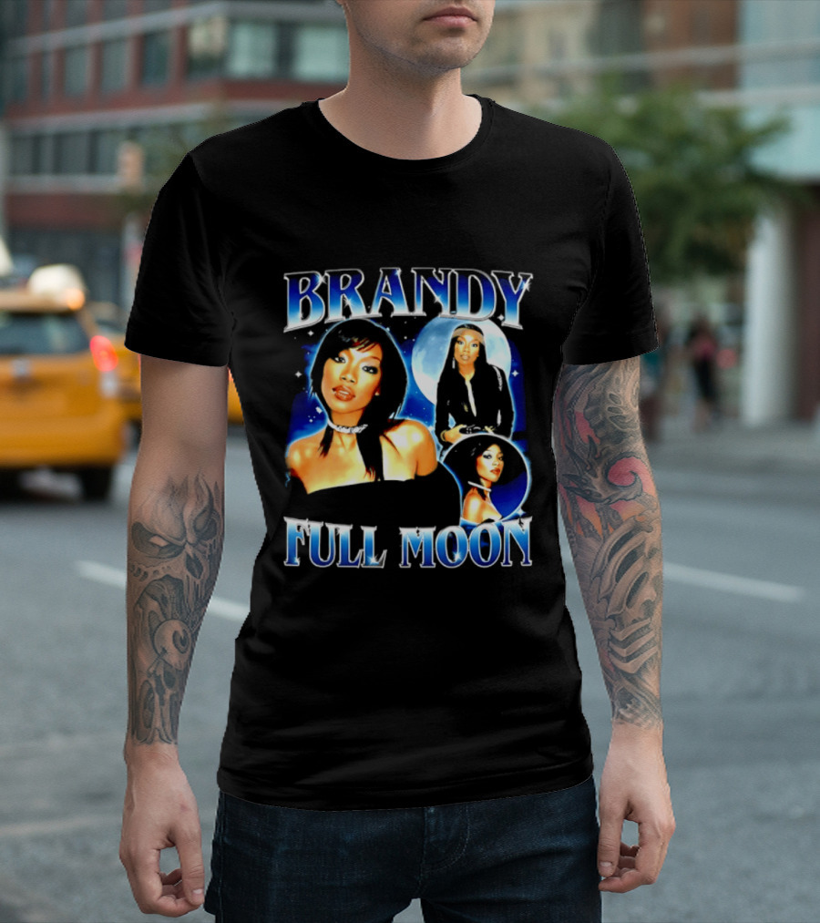 Brandy Full Moon Y2K R&B Music T-Shirt