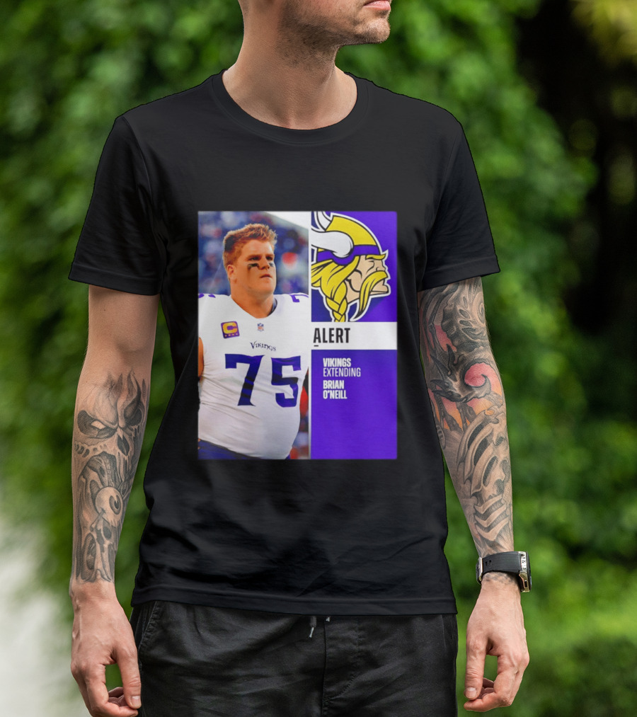 Alert Vikings Extending Brian O'Neill 75 T-Shirt