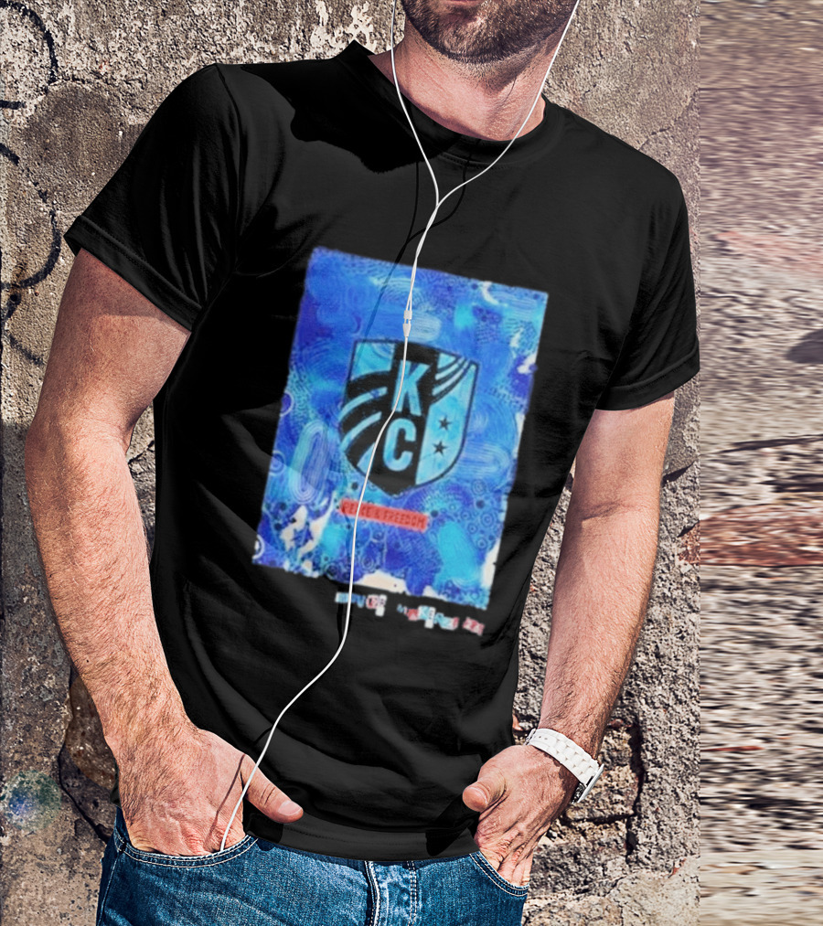 Kansas City Current KC Peace Freedom Blue T-Shirt