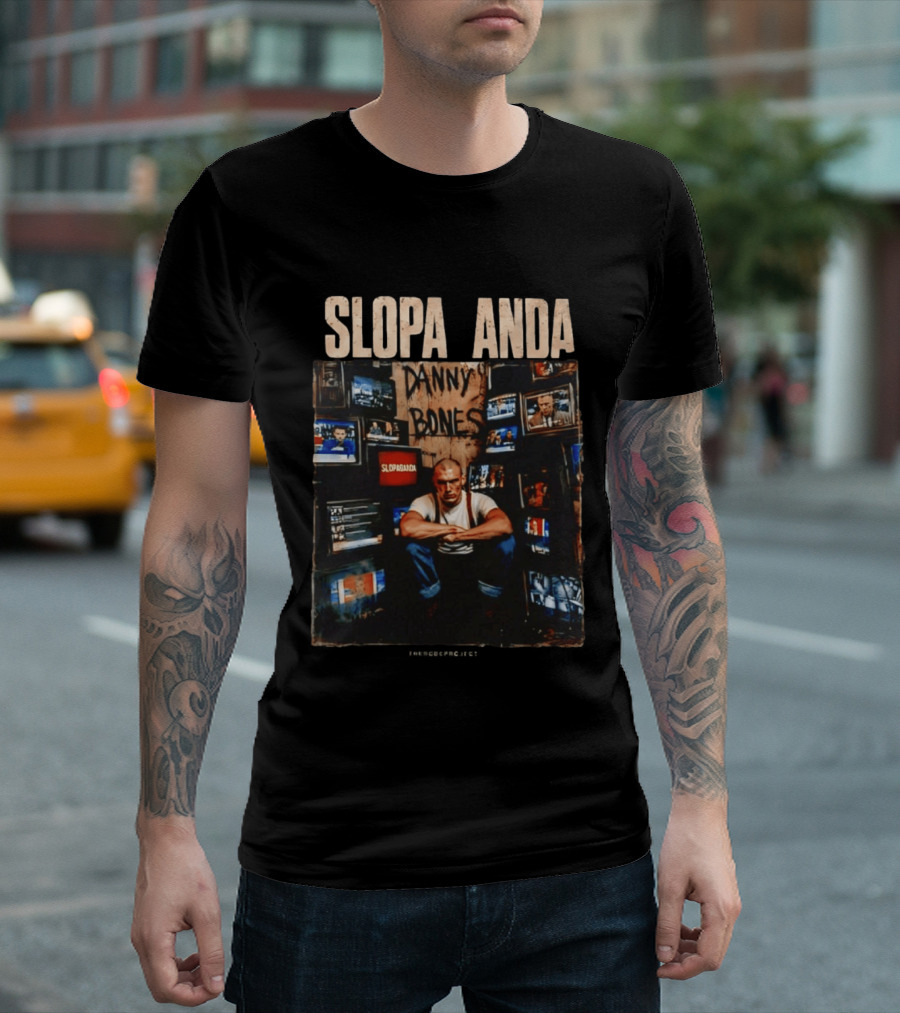 Danny Bones Slopaganda TV Screens Chaos T-Shirt