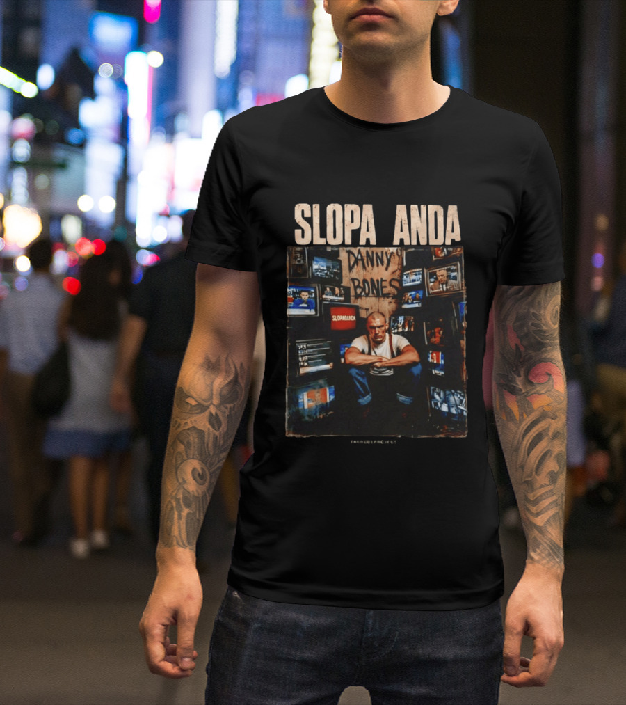 Danny Bones Slopaganda TV Screens Chaos T-Shirt