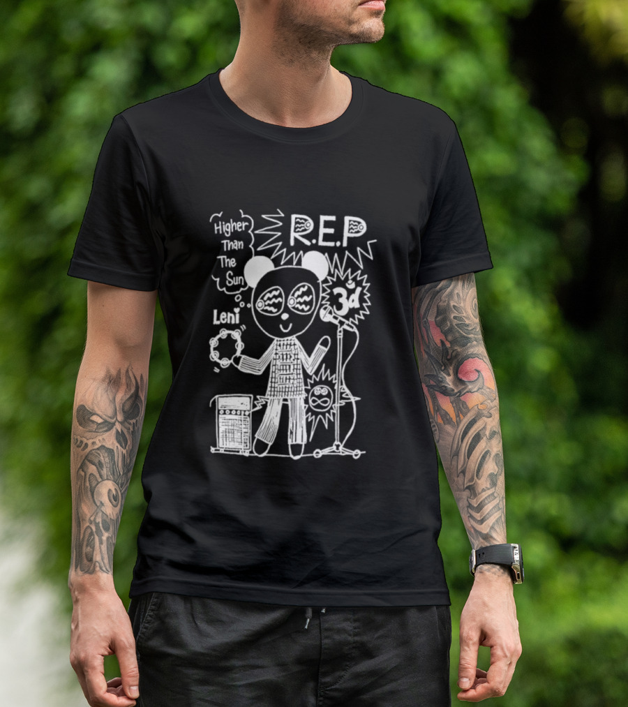 R.E.P Higher Than The Sun Bear With Drum And Microphone T-Shirt