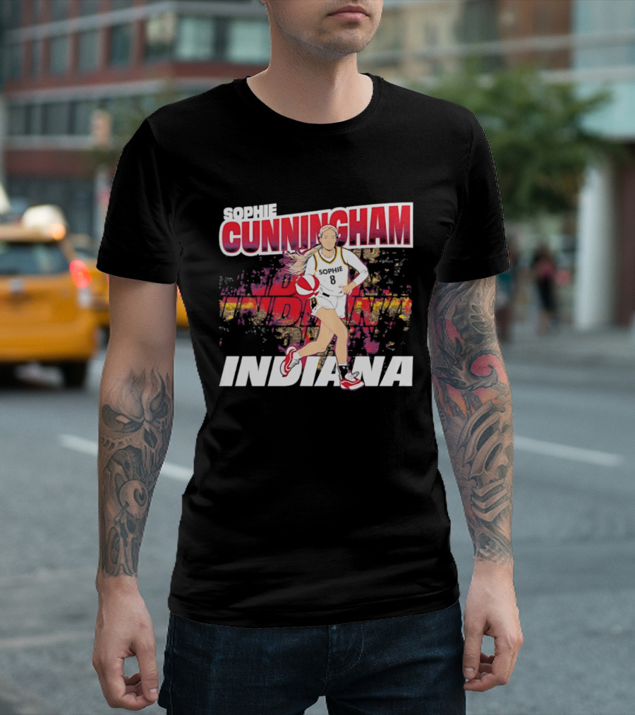 Sophie Cunningham Indiana Fever Basketball WNBA Athlete Action T-Shirt