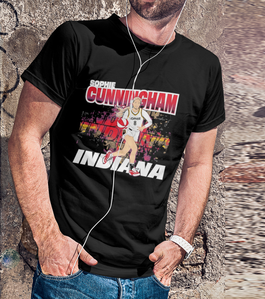 Sophie Cunningham Indiana Fever Basketball WNBA Athlete Action T-Shirt