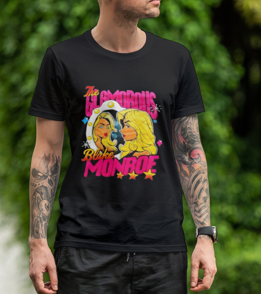 The Glamorous Blake Monroe WWE Wrestling Mirror Reflection Star Accents T-Shirt