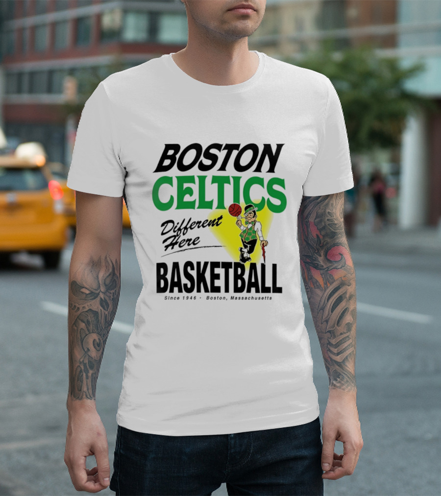 Boston Celtics Basketball Different Here Since 1946 Boston Massachusetts T-Shirt