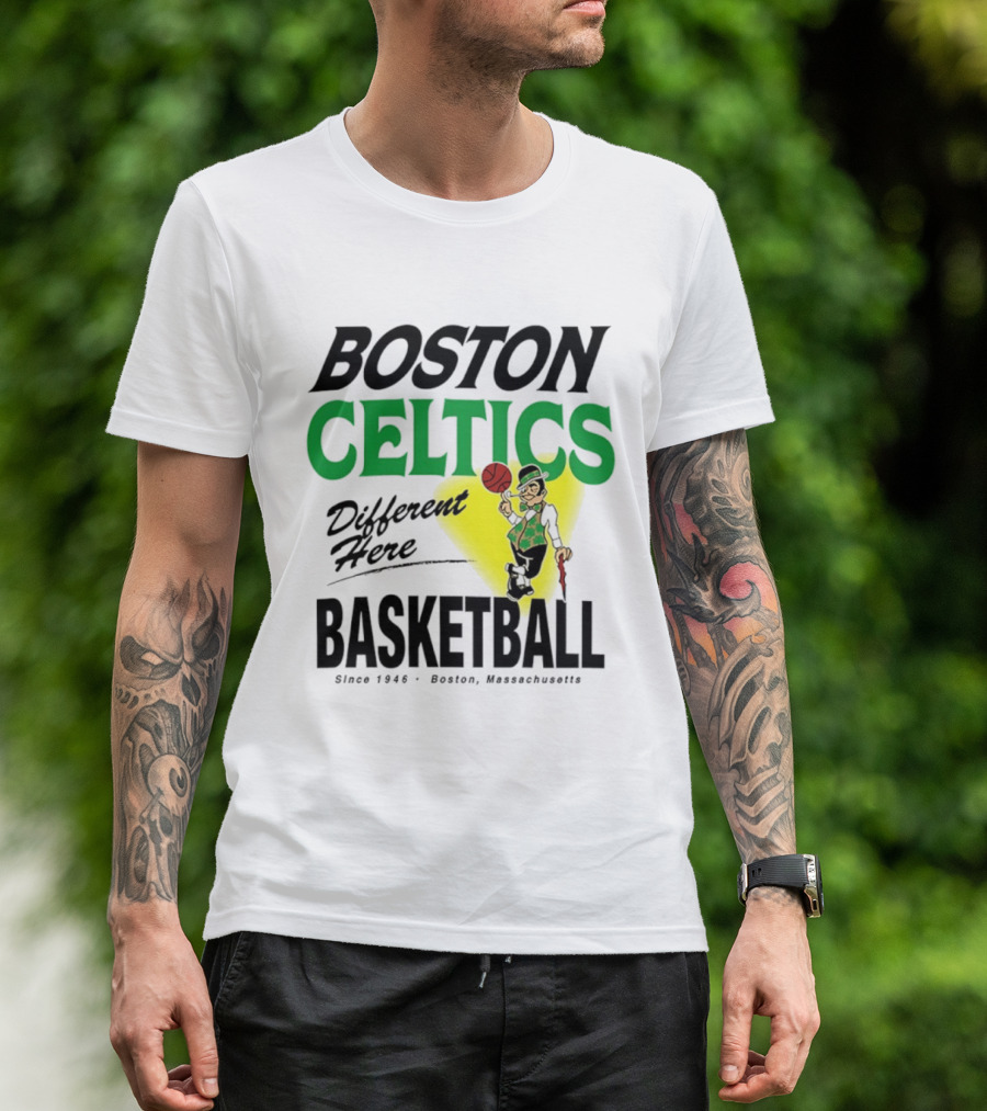 Boston Celtics Basketball Different Here Since 1946 Boston Massachusetts T-Shirt