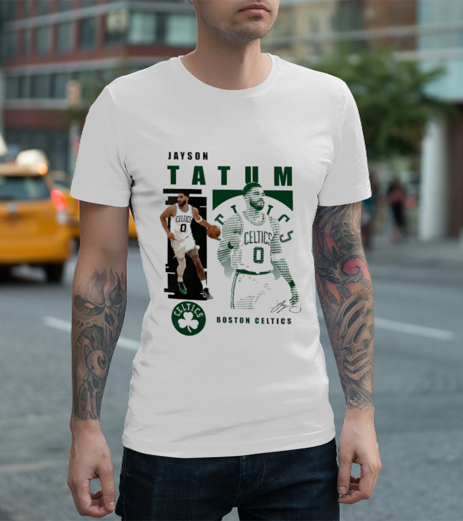 Boston Celtics Jayson Tatum Highlights Celtics Player 0 Signature T-Shirt