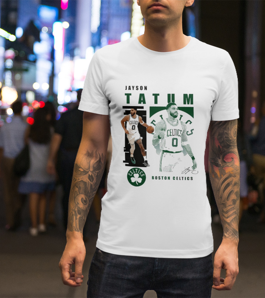Boston Celtics Jayson Tatum Highlights Celtics Player 0 Signature T-Shirt