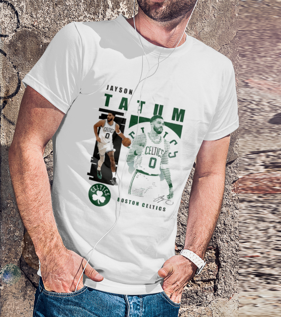 Boston Celtics Jayson Tatum Highlights Celtics Player 0 Signature T-Shirt