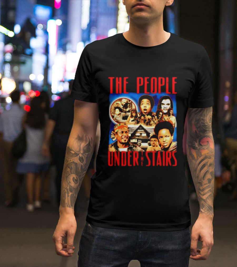 The People Under The Stairs Horror Movie Characters And Scenes Collage T-Shirt