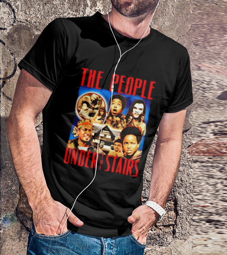 The People Under The Stairs Horror Movie Characters And Scenes Collage T-Shirt