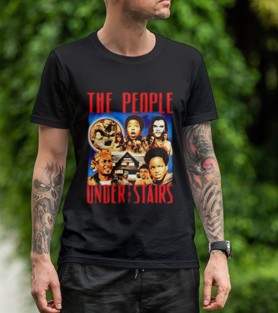 The People Under The Stairs Horror Movie Characters And Scenes Collage T-Shirt