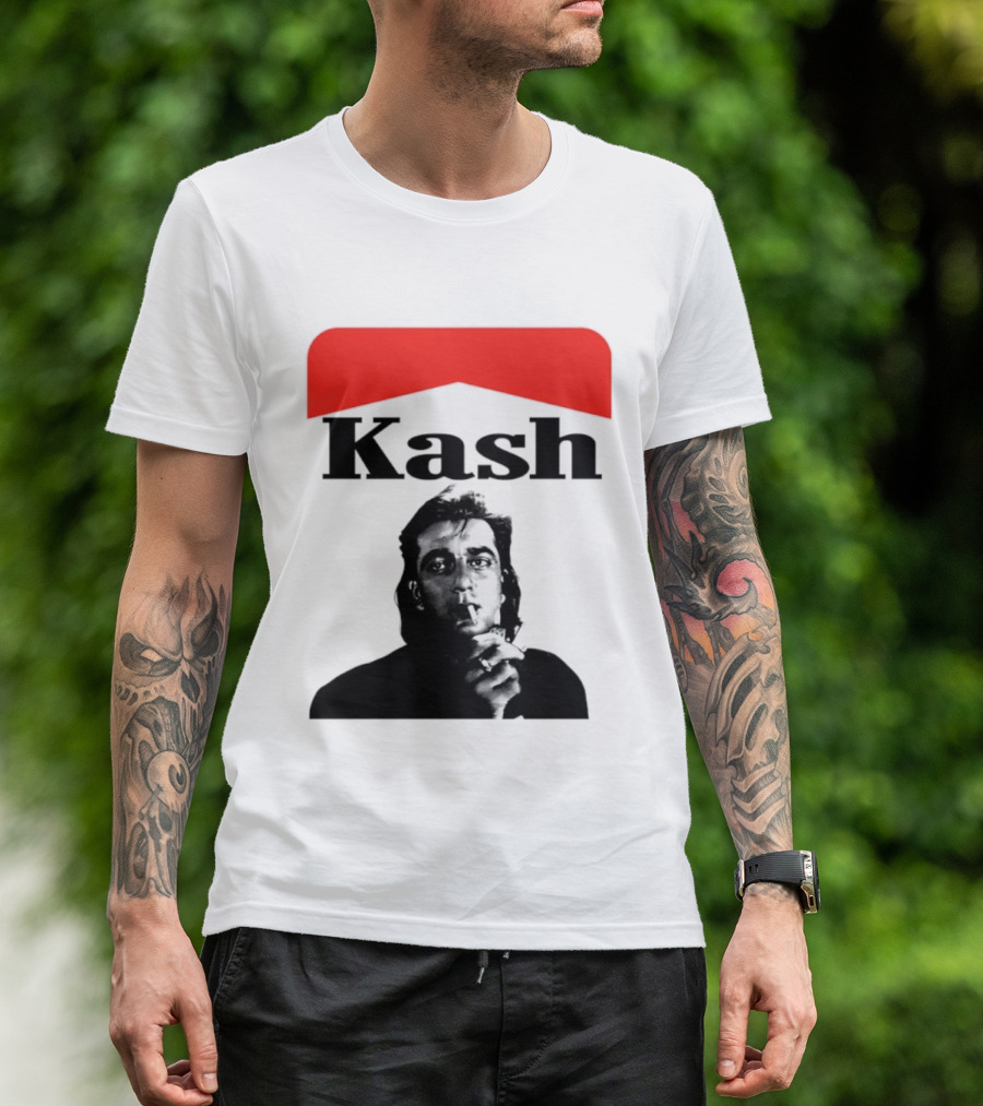 Kash Sanjay Dutt Smoking Iconic Red V Shape T-Shirt
