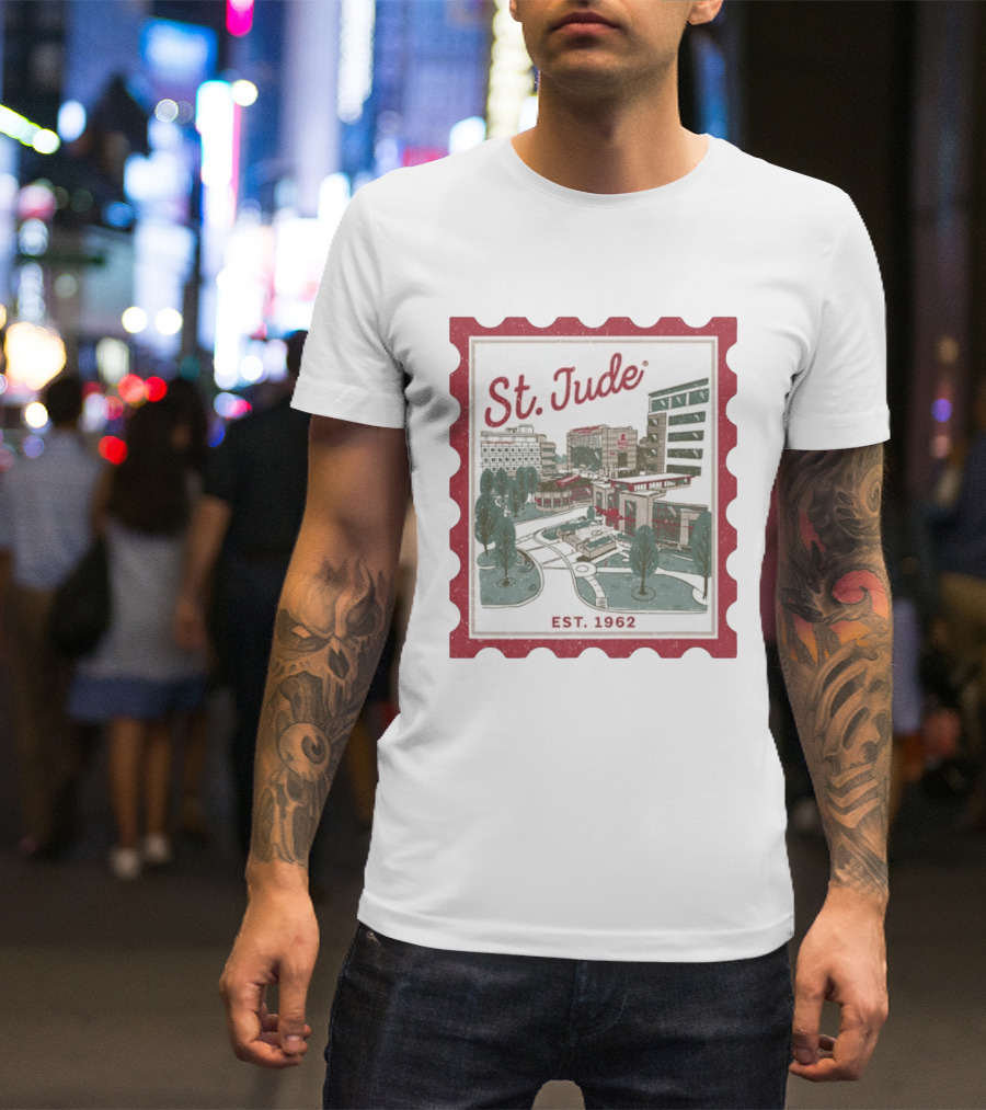 St. Jude Children's Research Hospital Est. 1962 Charity Stamp T-Shirt