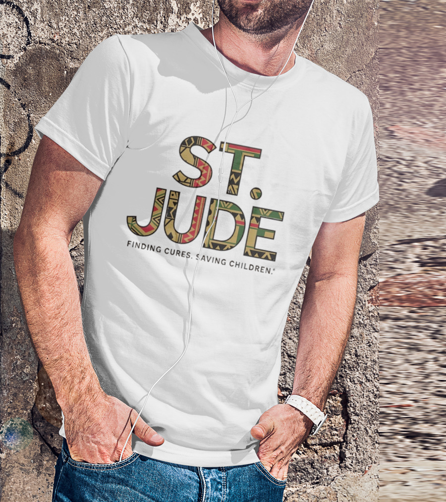 St. Jude Finding Cures Saving Children Bold Tribal T-Shirt