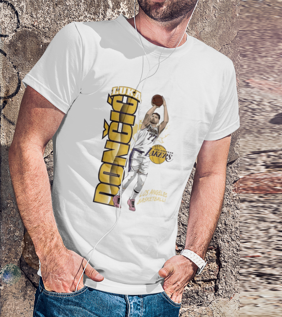 Los Angeles Lakers Luka Dončić Basketball Moment 2026 NBA T-Shirt