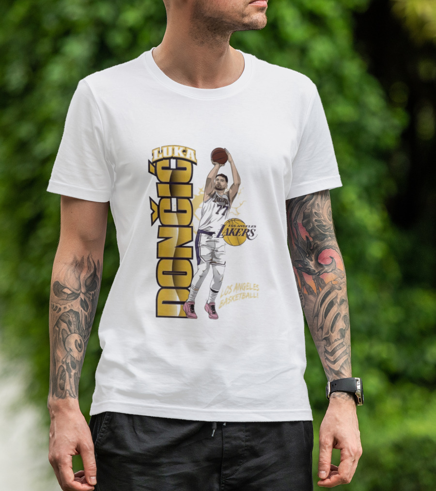 Los Angeles Lakers Luka Dončić Basketball Moment 2026 NBA T-Shirt