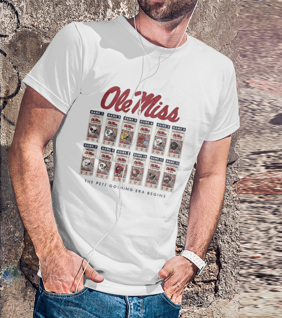 Ole Miss 2026 Football Schedule Louisville Charlotte LSU Florida Vanderbilt Arkansas Texas Auburn Georgia Oklahoma Wofford Mississippi State T-Shirt